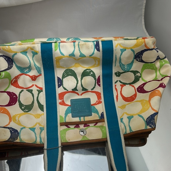 COACH Signature Rainbow large tote - Picture 3 of 11